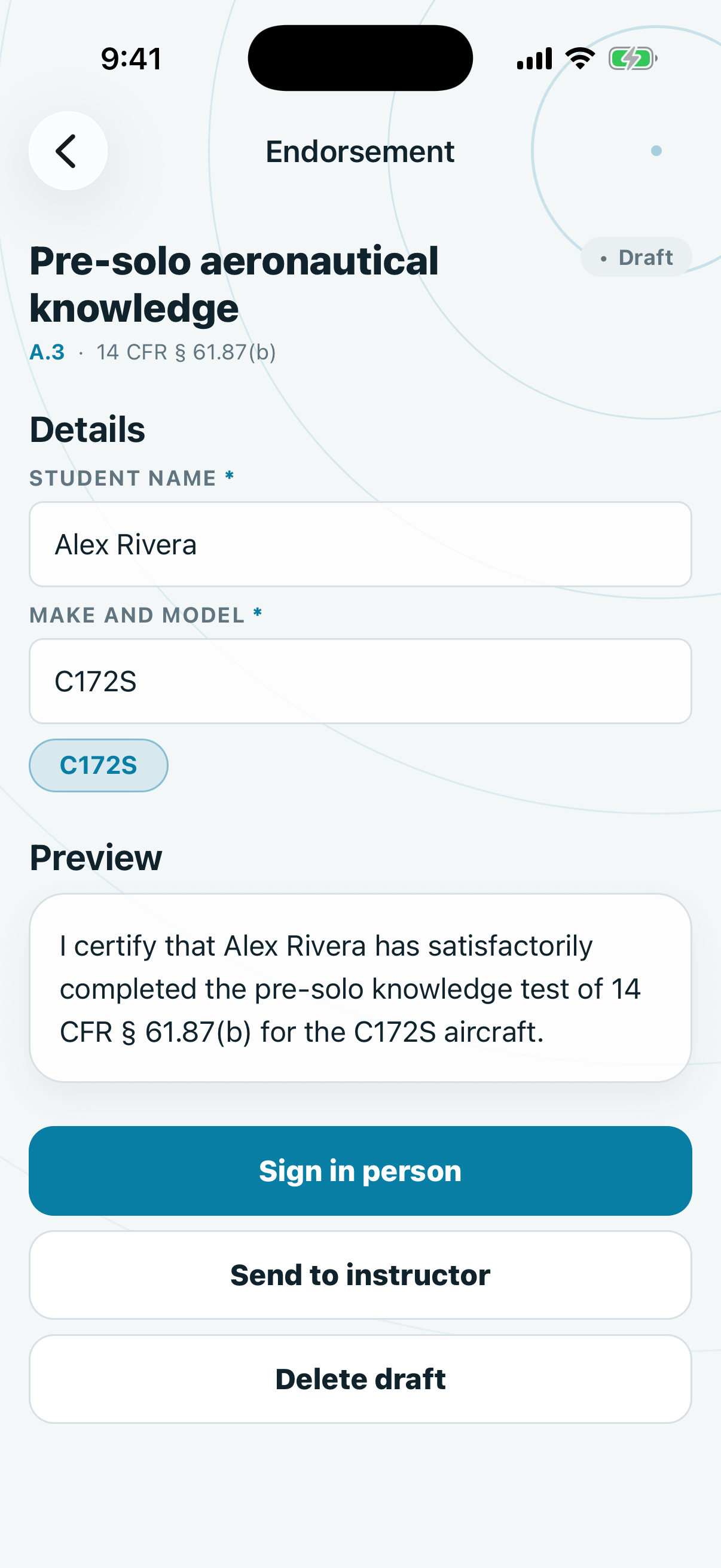 The editor with a preview and the three action buttons